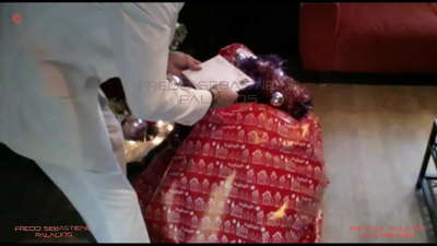 Mamm, Ech krut meng Chrëschtdagscadeau Hoer blond Mamm Bitch mat groussen Aarsch verréckt iwwer Hunn